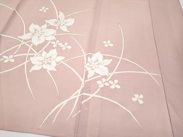 平和屋着物*夏物 訪問着 駒刺繍 絽 草花文 金彩 正絹 逸品 CABG3237tx