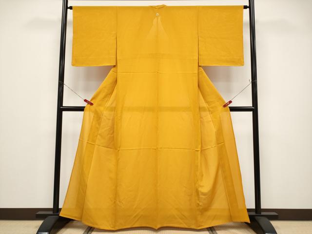 平和屋着物*夏物 色無地 絽 金茶色 正絹 逸品 未使用 CABG3238tx