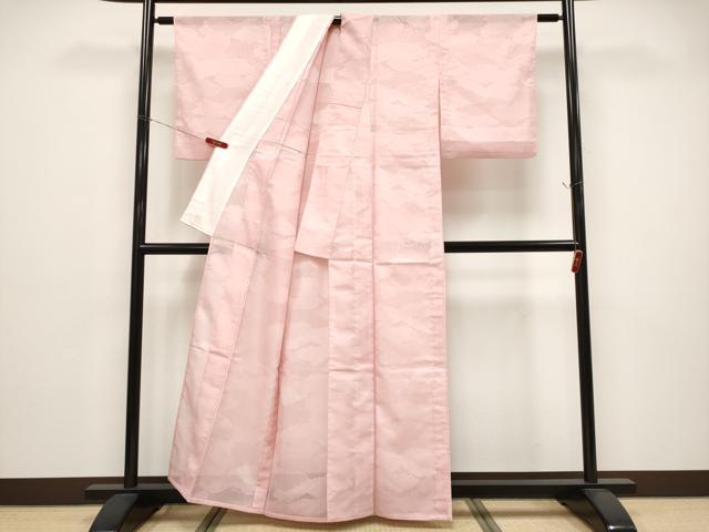平和屋着物*夏物 色無地 雲重ね紋紗 虹色 正絹 逸品 CABG3239tx