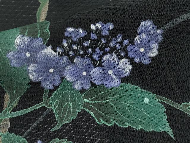 平和屋着物*夏物 訪問着 作家物 手描き 菱紋紗 花蝶文 暈し染め 金銀彩 正絹 逸品 CABG3256tx