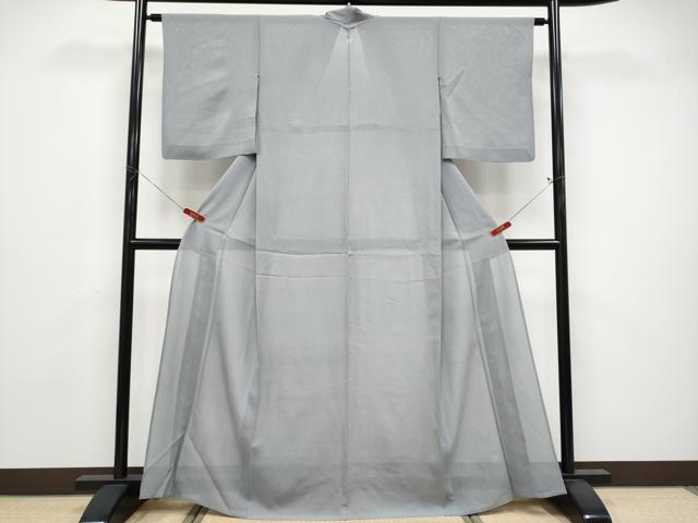 平和屋着物*夏物 色無地 絽 銀鼠色 正絹 逸品 CABG3260tx