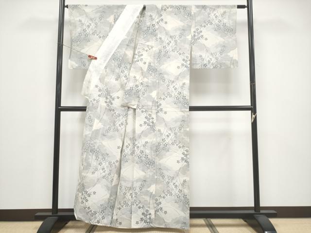 平和屋着物*夏物 紗紬 枝花文 正絹 逸品 CABG3266tx