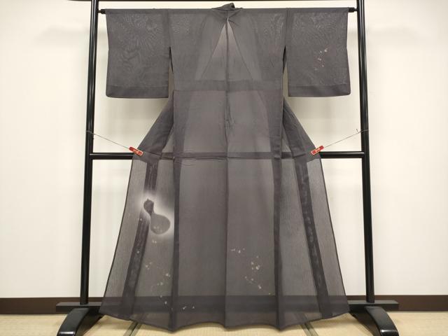 平和屋着物*夏物 訪問着 紗 瓢箪蔦の葉文 暈し染め 金銀彩 正絹 逸品 CABG3269tx