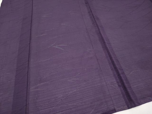 平和屋着物*夏物 色無地 変わり絽 芝草文 深紫色 正絹 逸品 CABG3288tx