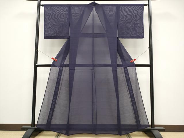 平和屋着物*夏物 色無地 変わり絽 黒紅色 洗える着物 未使用 CABG3301tx