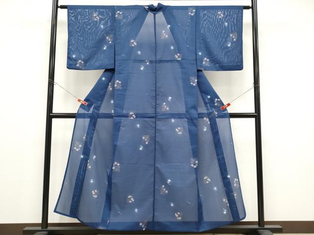 平和屋着物*夏物 小紋 絽 色紙花文 金彩 やまと誂製 洗える着物 CABG3305tx