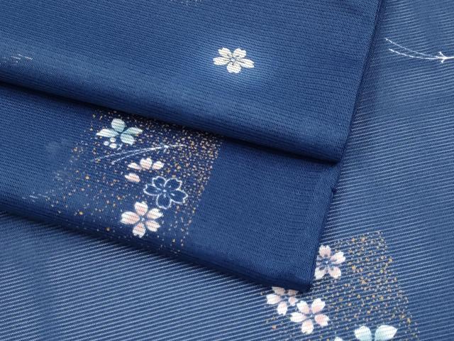 平和屋着物*夏物 小紋 絽 色紙花文 金彩 やまと誂製 洗える着物 CABG3305tx