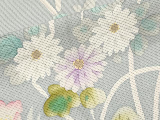 平和屋着物*夏物 訪問着 絽 手描き 草花文 正絹 逸品 CABG3325tx