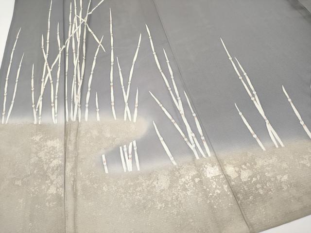 平和屋着物*夏物 訪問着 絽 木賊文 暈し染め 金銀彩 正絹 逸品 CABG3327tx