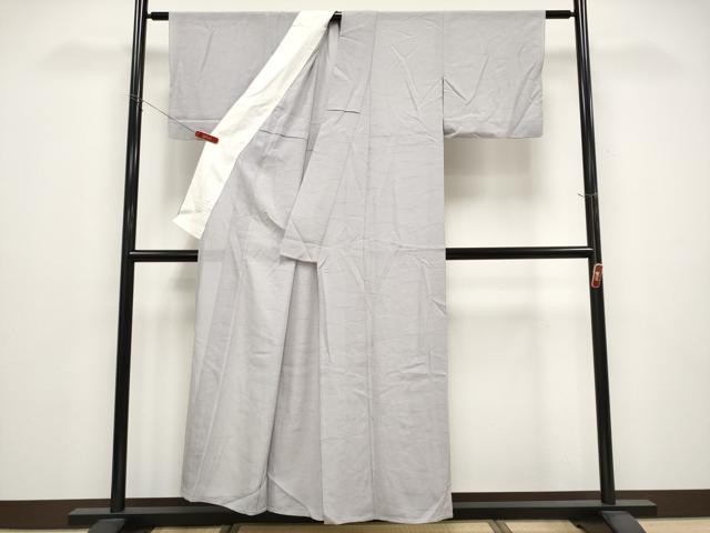 平和屋着物*夏物 色無地 絽 芝草紋紗 牡丹鼠色 正絹 逸品 CABG3328tx