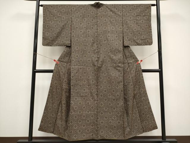 平和屋着物●アンティーク大島 本場大島紬 龍郷絣 正絹 逸品 CABG3337tx