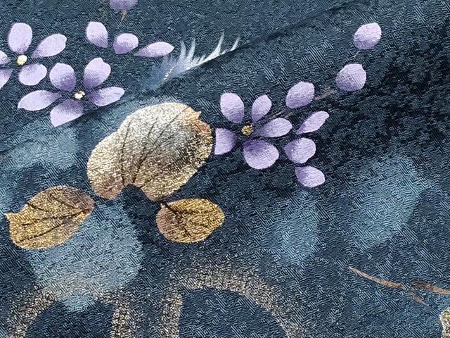 平和屋着物●和紙染染色作家・植村彩弘 訪問着 枝花文 暈し染め 金彩 やまと誂製 正絹 逸品 CABG3345tx