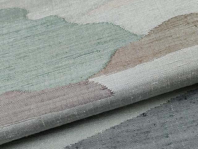 平和屋着物●能州紬 絲藝苑 上島洋山 訪問着 雲重ね文 正絹 逸品 CABG3365tx