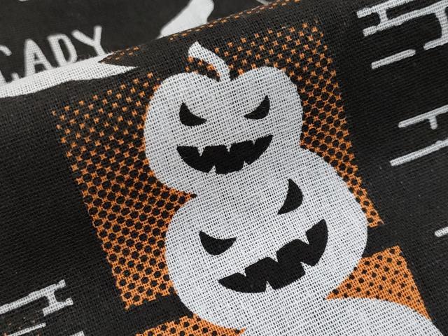 平和屋着物●訪問着 創作 ハロウィン 猫 黒地 洗える着物 未使用 CABG3385tx