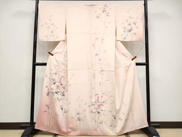 平和屋着物●訪問着 友禅 作家物 枝花文 暈し染め 正絹 逸品 CABG3386tx