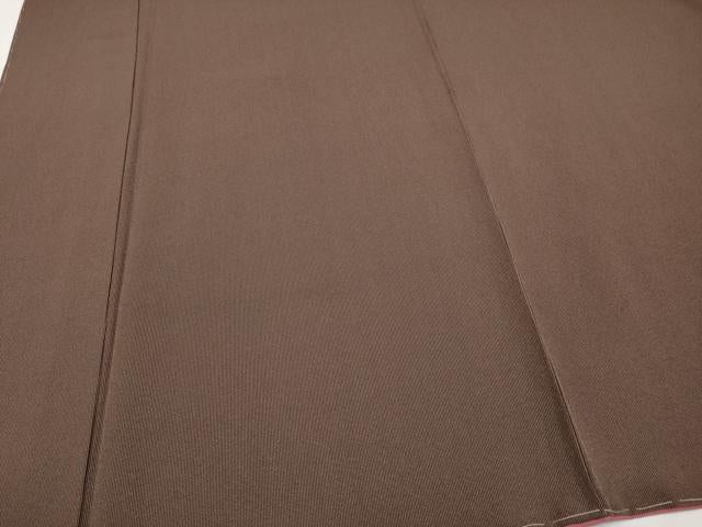 平和屋着物●江戸小紋 万筋 黒×煎茶色 正絹 逸品 未使用 CABG3416tx