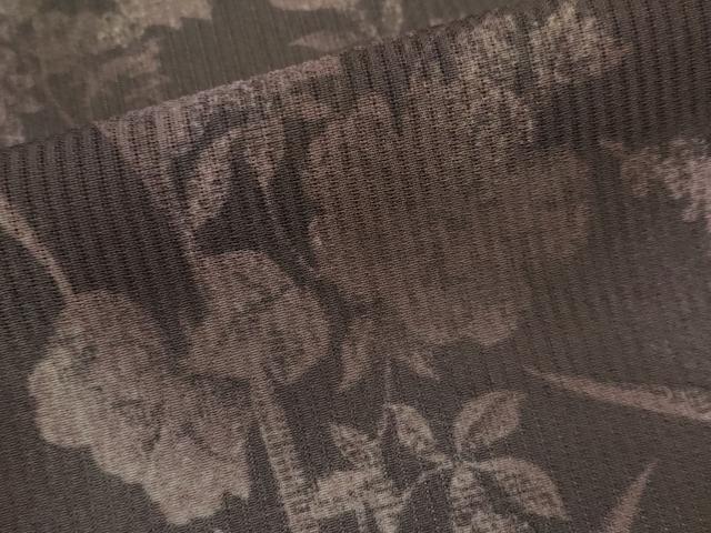 平和屋着物*夏物 小紋 縦絽 草花文 暈し染め 洗える着物 CABG3430tx