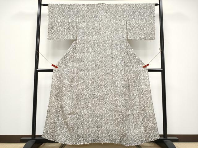 平和屋着物*夏物 小紋 絽 芝草文 正絹 逸品 CABG3452tx