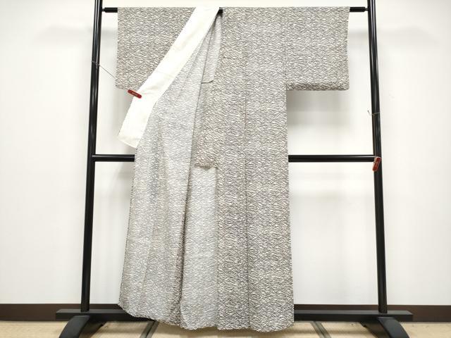 平和屋着物*夏物 小紋 絽 芝草文 正絹 逸品 CABG3452tx