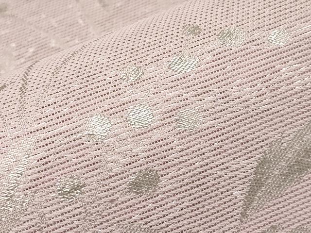 平和屋着物*夏物 六通柄袋帯 南天文 銀糸 正絹 逸品 CABG3468tx