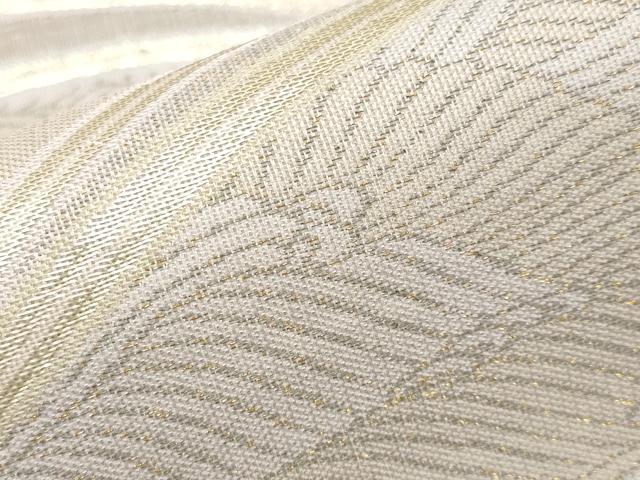 平和屋着物*夏物 六通柄袋帯 立波文 金糸 正絹 逸品 CABG3473tx