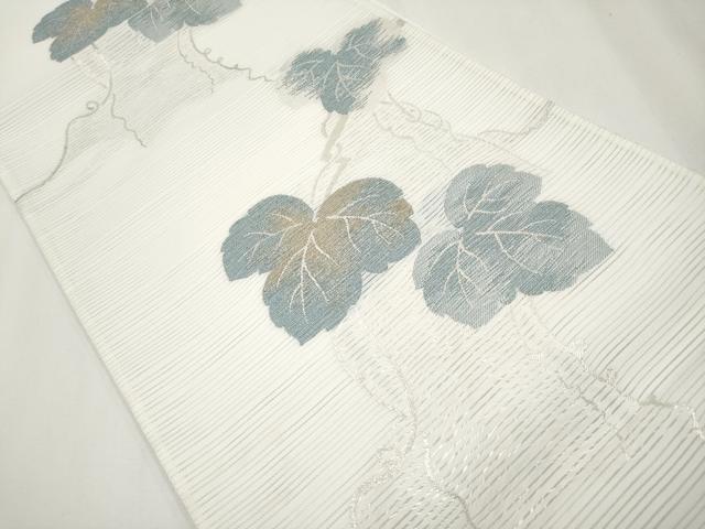 平和屋着物*夏物 西陣 川島織物 六通柄 京袋帯 蔦の葉文 金銀糸 CABG3474tx
