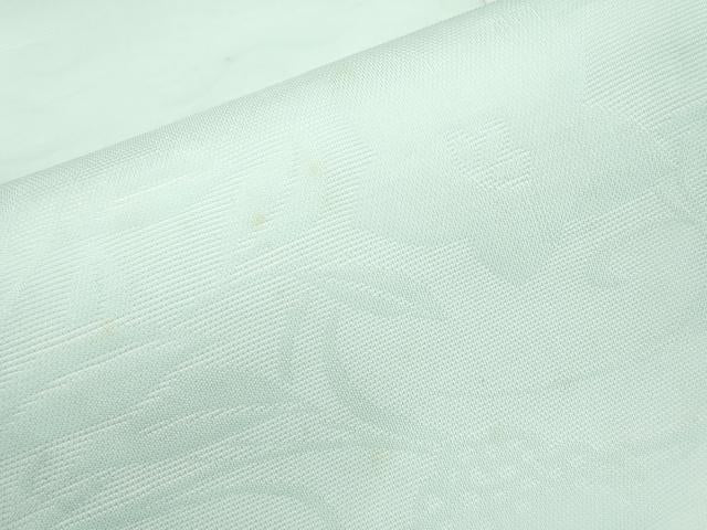 平和屋着物*夏物 九寸開き名古屋帯 草花文 錆青磁色 正絹 逸品 CABG3476tx