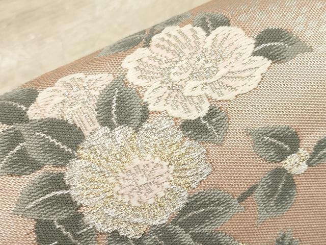 平和屋着物*夏物 六通柄袋帯 唐織 いざよい 飛鶴枝花丸文 金銀糸 正絹 逸品 未使用 CABG3520tx
