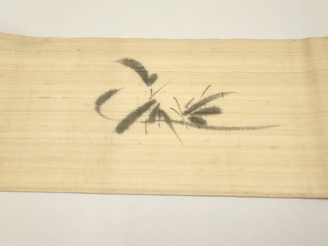 平和屋着物*夏物 九寸名古屋帯 手描き 魚 正絹 逸品 CABG3538tx
