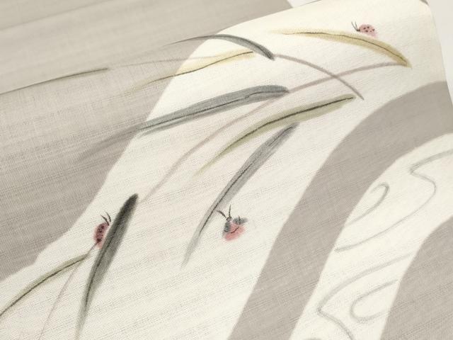 平和屋着物*夏物 太鼓柄袋帯 手描き てんとう虫 正絹 逸品 未使用 CABG3553tx
