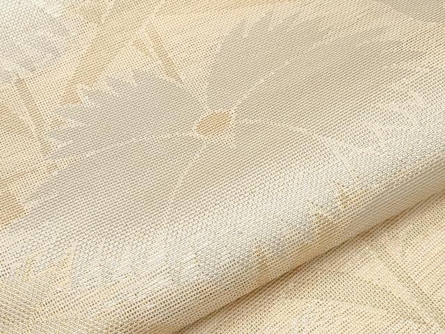平和屋着物*夏物 織物一筋名門 織悦 全通柄 本袋帯 草花文 金銀糸 正絹 逸品 CABG3557tx