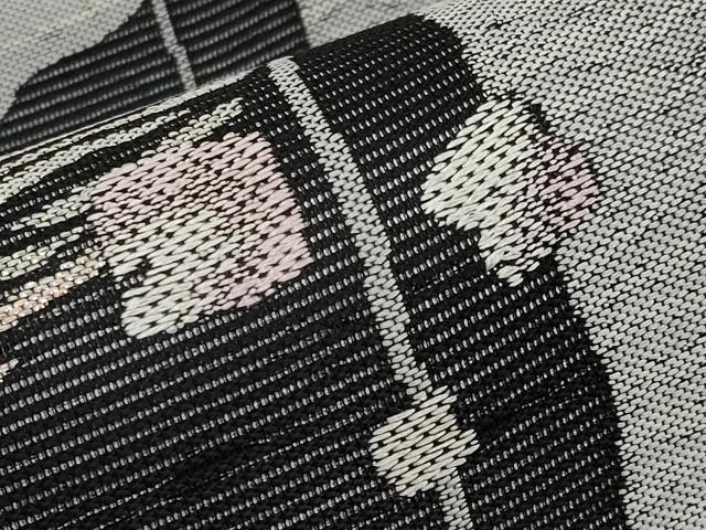平和屋着物*夏物 六通柄袋帯 涼京 黒地 正絹 逸品 未使用 CABG3576tx