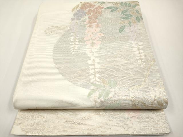 平和屋着物*夏物 六通柄袋帯 藤花房 金銀糸 正絹 逸品 CABG3590tx