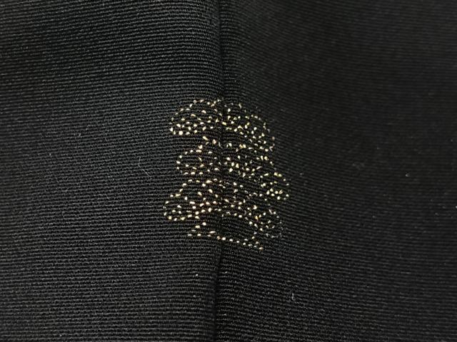 平和屋着物#羽織 総刺繍 枝梅文 黒地 金糸 正絹 逸品 CABG3607ua