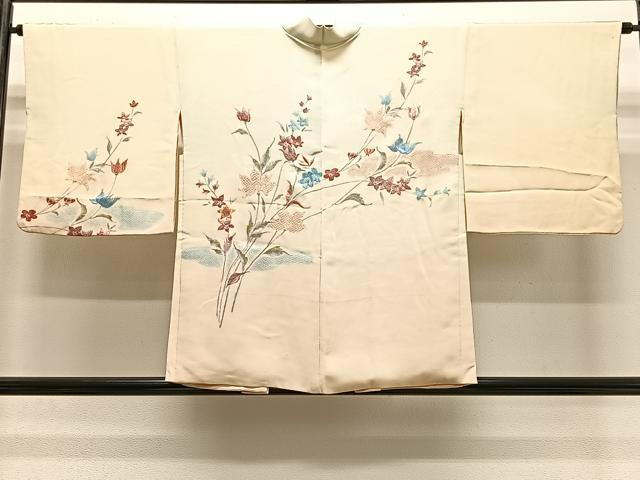 平和屋着物#羽織 寿光織 草花文 金銀紙 正絹 逸品 CABG3623ua