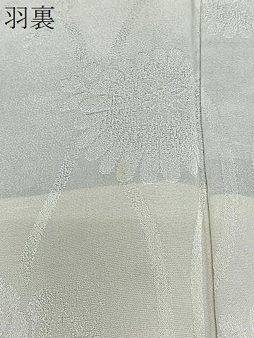 平和屋着物#羽織 寿光織 草花文 黒地 銀糸 正絹 逸品 未使用 CABG3626ua