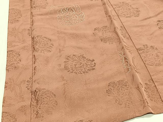 平和屋着物#羽織 地紋起こし 草花文 正絹 逸品 CABG3636ua