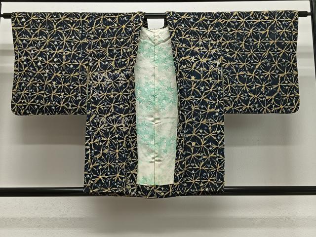 平和屋着物#羽織 総絞り 幾何学文 正絹 逸品 未使用 CABG3643ua