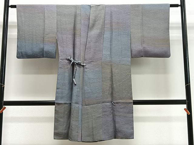 平和屋着物#道中着 リバーシブル 霞文 正絹 逸品 CABG3649ua