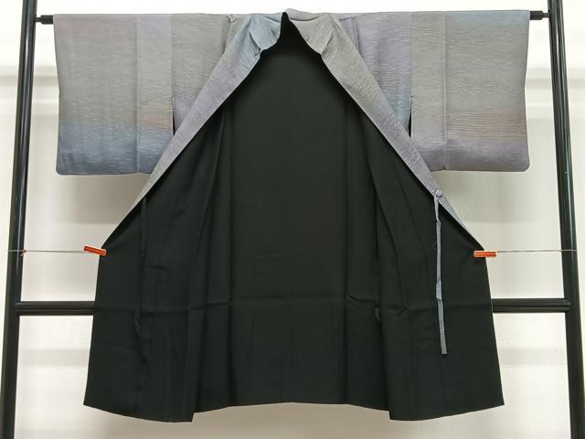 平和屋着物#道中着 リバーシブル 霞文 正絹 逸品 CABG3649ua
