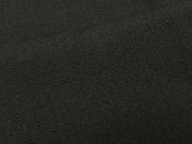 平和屋着物∞男性 長羽織 紬地 鉄黒色 正絹 逸品 CABG3659ua