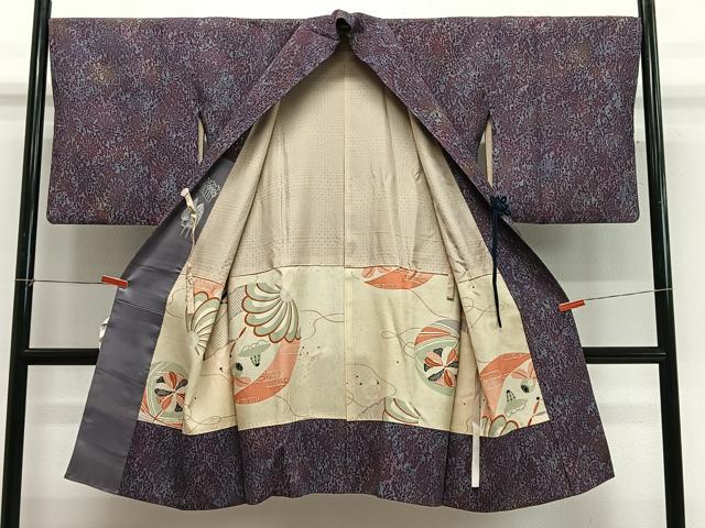 平和屋着物∞道中着 ふくれ織 霞文 暈し染め ロング丈 正絹 逸品 CABG3692ua
