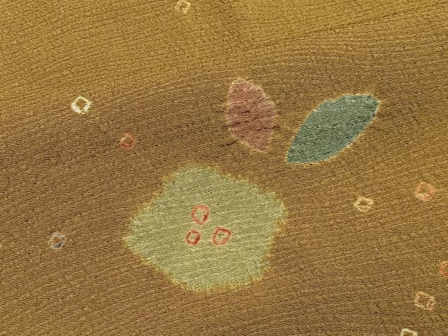 平和屋着物∞道中着 絞り 草花文 正絹 逸品 CABG3701ua