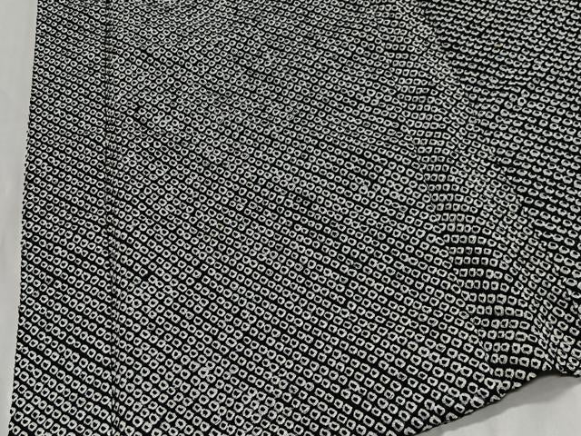 平和屋着物∞羽織 総絞り 黒地 正絹 逸品 未使用 CABG3703ua