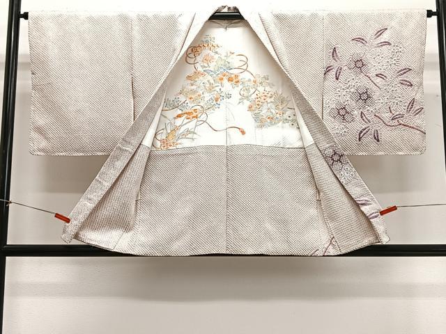 平和屋着物∞羽織 総絞り 草花文 正絹 逸品 未使用 CABG3704ua