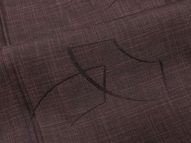 平和屋着物#道行コート 雨コート 単衣 地紙重ね文 似せ紫色 ロング丈 三越扱い 正絹 逸品 CABG3728ua