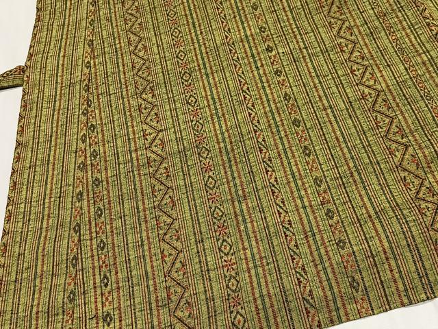 平和屋着物#道中着 紬地 間道 正絹 逸品 CABG3731ua