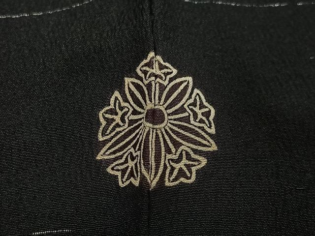平和屋着物#羽織 単衣 竹屋町刺繍 とんぼ 黒地 金糸 正絹 逸品 CABG3732ua