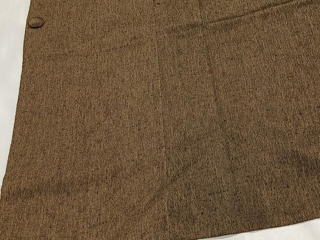 平和屋着物#道行コート 紬地 黄枯茶色 正絹 逸品 CABG3741ua
