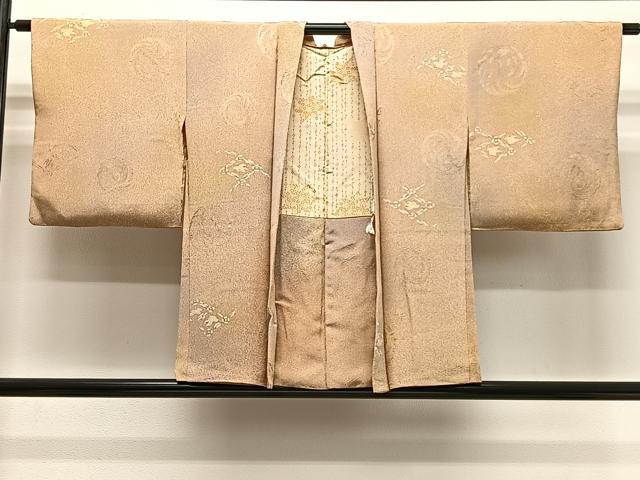 平和屋着物#羽織 花鳥文 たたき染め 正絹 逸品 CABG3748ua